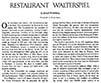 Restaurant Walterspiel; November 1969, Gourmet Magazine